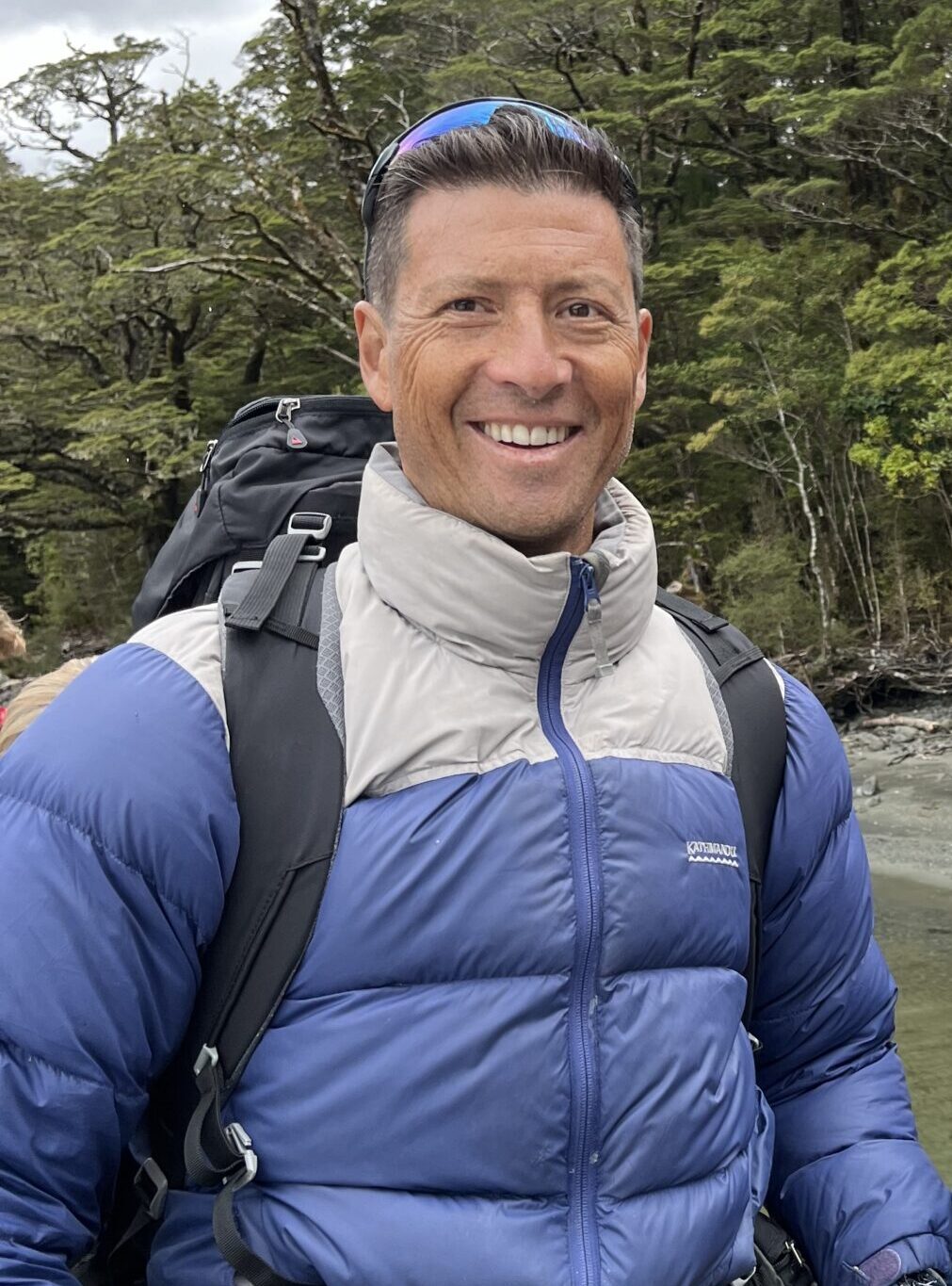 Photo of Dr Chris and his daughter out hiking